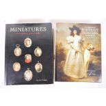Two reference books, 'Miniatures Dictionary and Guide' by Daphne Foskett, and 'The Dictionary of