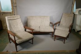 George Fejer and Eric Phamphilon for Guy Rogers, a Manhattan lounge suite, comprising a two seater