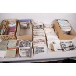 A collection of vintage postcards including many of war damage, approx 300, together with approx 400
