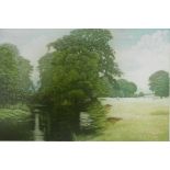Mark Spain, Quiet Waters, limited edition aquatint, 208/250, signed, 19" x 14", and a photo-