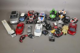 Fifteen radio controlled model vehicles (controls not matched and unchecked)