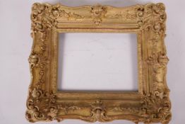 A late C18th/early C19th gilt picture frame, rebate 9" x 7"