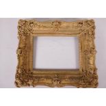 A late C18th/early C19th gilt picture frame, rebate 9" x 7"