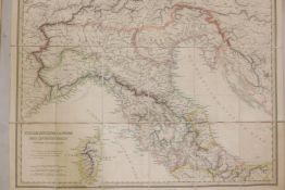 Two maps of Italy, Italiae antiquae et novae, pars Australis and pars Septentrionalis, pub. Joseph