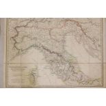 Two maps of Italy, Italiae antiquae et novae, pars Australis and pars Septentrionalis, pub. Joseph