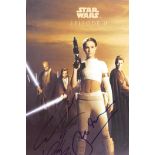 A Star Wars Episode II promotional photograph, bears various signatures including George Lucas and