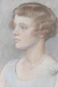 Randolph Schwabe, study of a woman, pastel, signed and dated 1927, bears label verso, Randolph