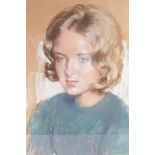 William Dring, portrait of a young woman, signed, pastel, 18" x 13"