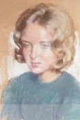 William Dring, portrait of a young woman, signed, pastel, 18" x 13"