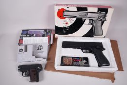 A Milbro Repeater .177 calibre air pistol mod G10, boxed with original amunition, 9" long,