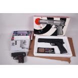 A Milbro Repeater .177 calibre air pistol mod G10, boxed with original amunition, 9" long,