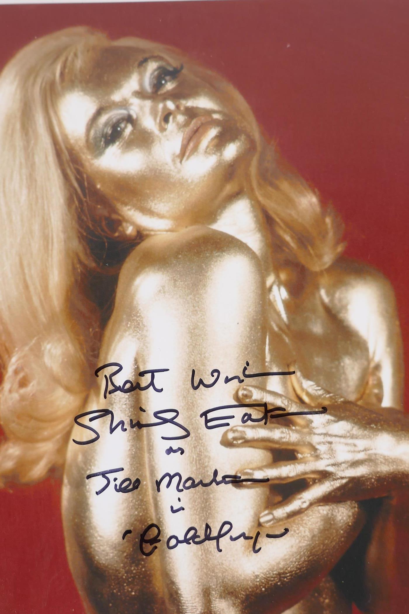 Shirley Eaton, two signed photographs of her in make up for her part as Jill Masterson in the - Image 2 of 3