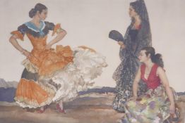 William Russell Flint, Dance of a Thousand Flounces, pencil signed lithoprint, blind stamped,