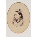 A C19th  portrait photograph of a lady, inscribed verso Catherine Lucretia, 6" x 8"