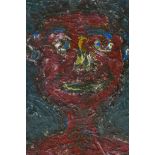 Abstract portrait, impasto oil on canvas, unframed, 11" x 14"