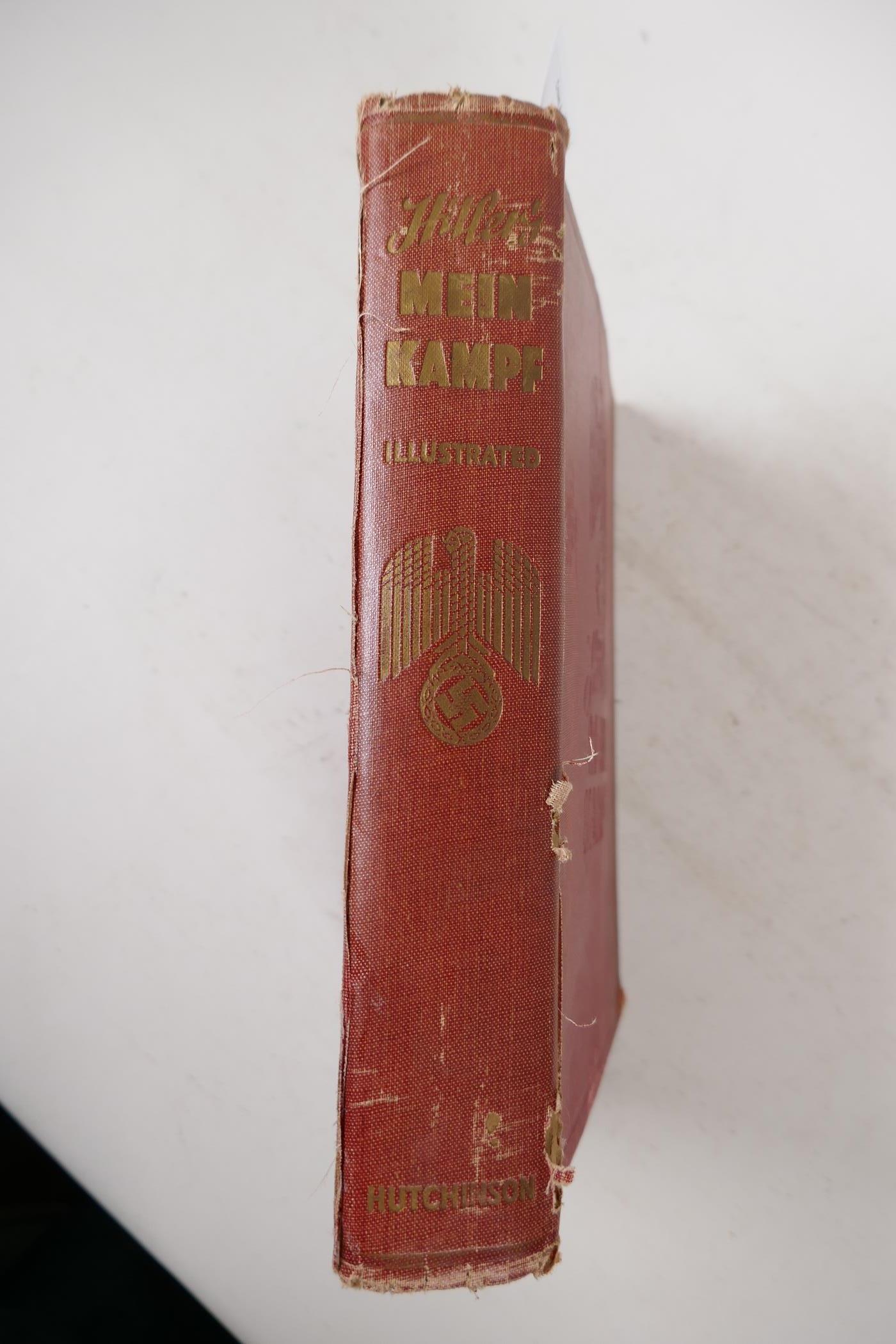 Mein Kampf by Adolf Hitler illustrated edition published by Hutchinson & Co, I Volume, circa 1939 - Image 4 of 4