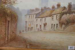 Frenchgate, Richmond, Yorks, watercolour, signed and dated 1927, 17" x 13"