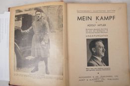 Mein Kampf by Adolf Hitler illustrated edition published by Hutchinson & Co, I Volume, circa 1939