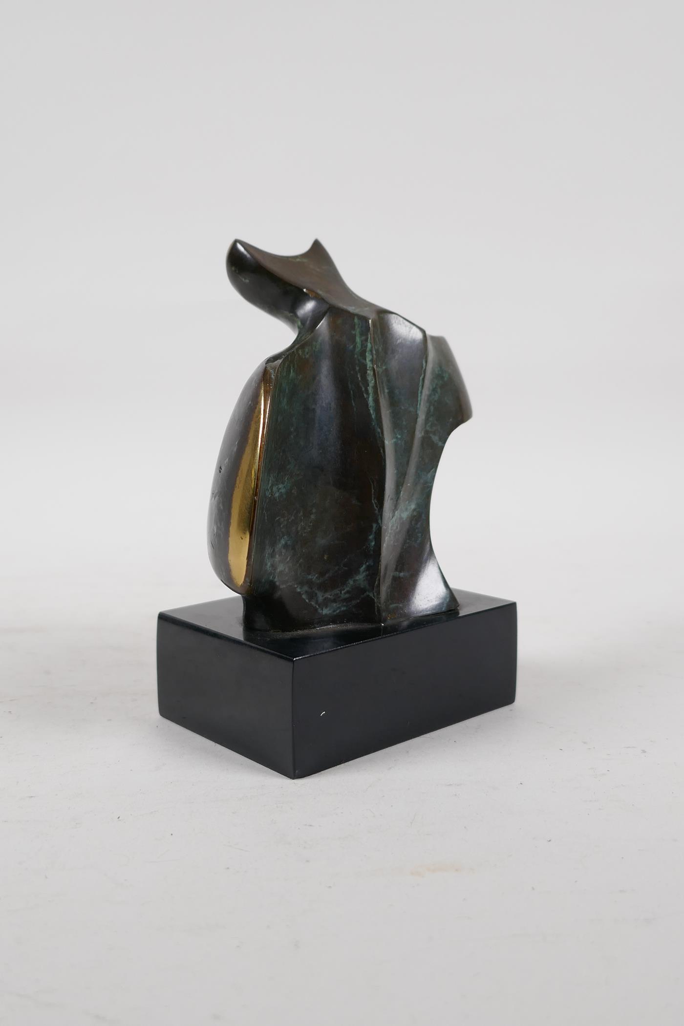 A modernist figural bronze sculpture, 5" high - Image 5 of 5