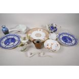 A quantity of decorative pottery and porcelain to include Royal Doulton, Wedgwood, Spode etc