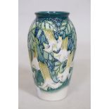 A Moorcroft vase 'Angels Trumpet' by Anji Davenport, stamped to base, 98, Moorcroft Collectors Clubs