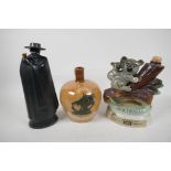 A Stoneware Highland Whisky flask, a Wedgwood 'Don' for Sandeman Sherry decanter and an Australian