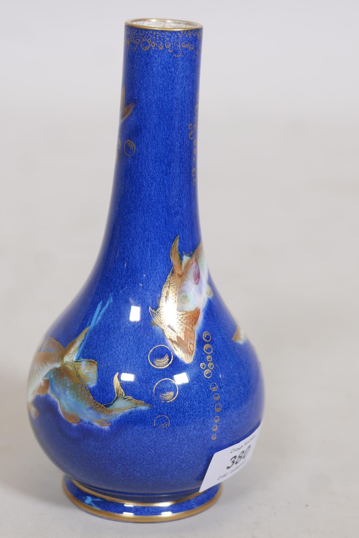 A Wedgwood lustre fish vase with design after Daisy Makeig Jones, 8" high - Image 2 of 5