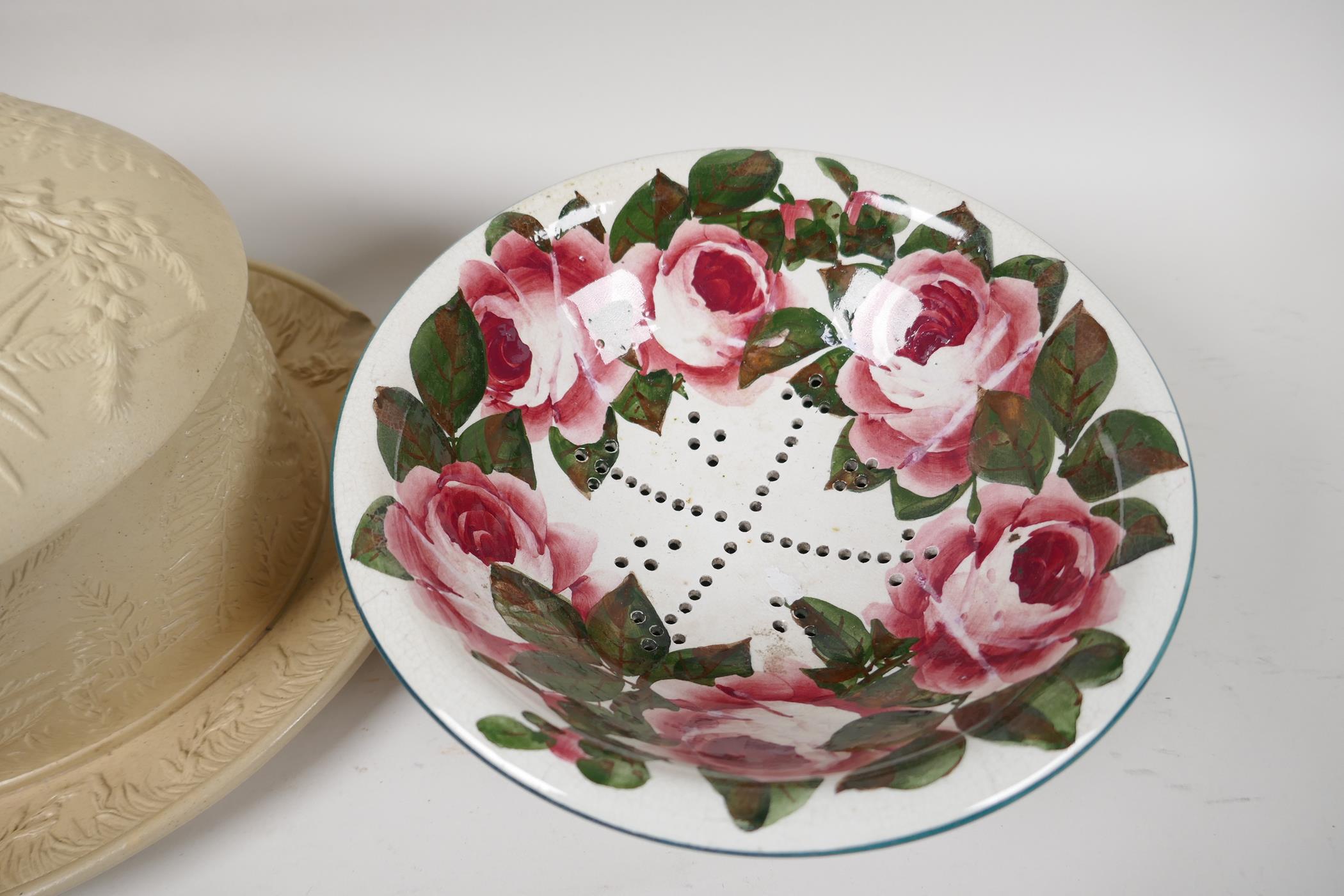 A Wedgwood style stoneware game tureen and cover with raised and applied decoration, A/F, 12" - Image 2 of 5