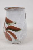 A vintage Briglin pottery water jug, 8" high