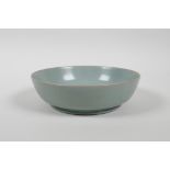 A Ru ware style celadon glazed porcelain dish, 5" diameter