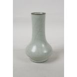 A Ge ware pottery vase, Chinese, 6½" high