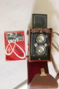 A Microflex TLR camera with Prontor SVS Shutter and F/3.5 lens