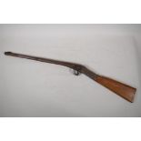 A Milbro Scout air rifle with a break barrel and wooden stock, 30½" long