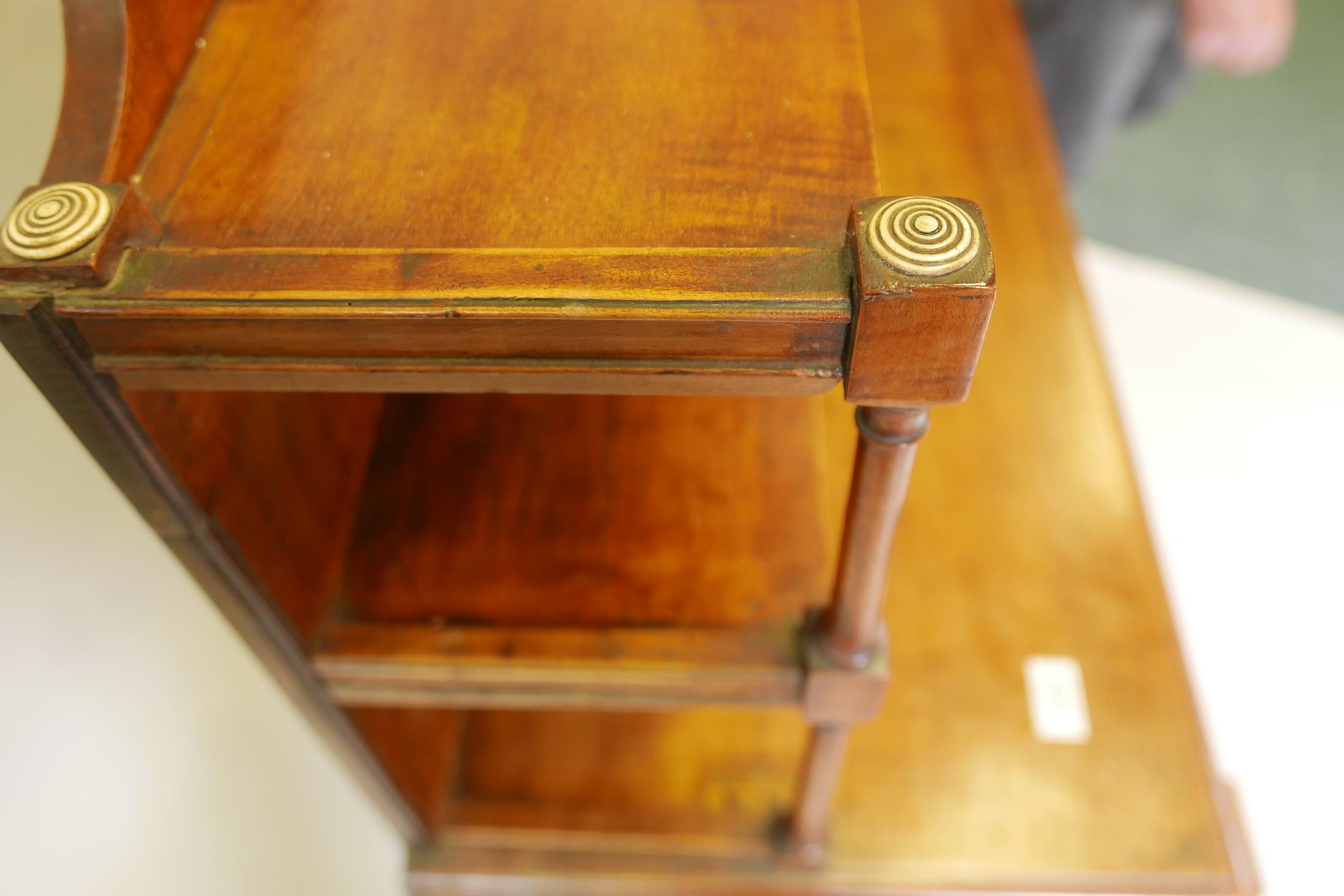 A C19th mahogany chiffonier with penwork decoration, with a single long drawer over two doors, - Image 8 of 8