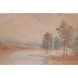 Loch o'Neilan in the dawn, Sept 1844, monogram JSB, watercolour, 14" x 10", and a pair of C19th