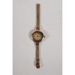 A vintage 9ct rose gold cased lady's wrist watch, 17g gross