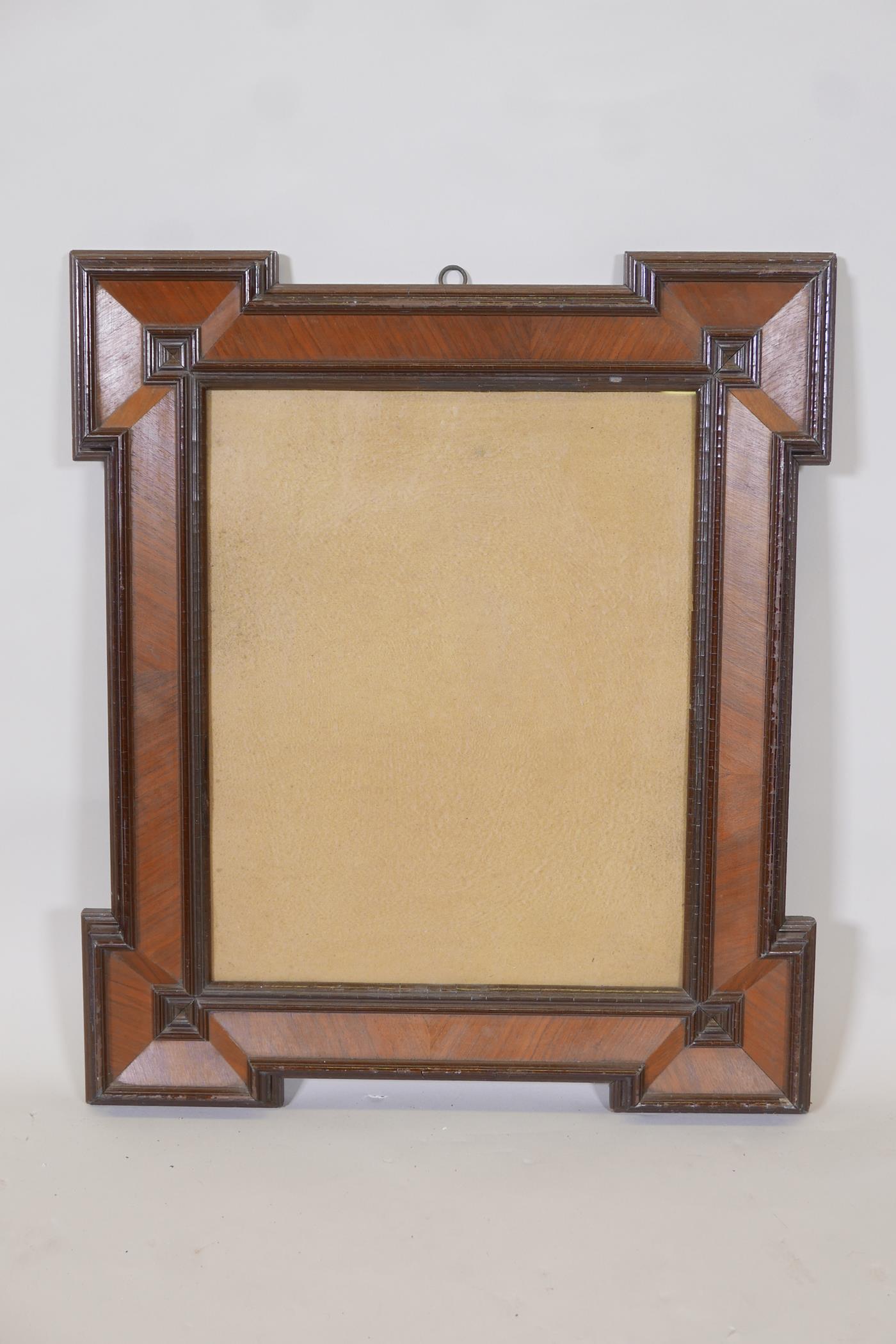 Continental (German) Renaissance walnut picture frames, 16" x 19½" rebate