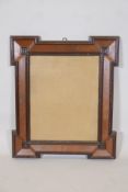 Continental (German) Renaissance walnut picture frames, 16" x 19½" rebate