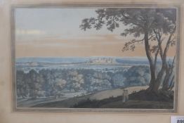 After Joseph Farington, Windsor and Eaton, hand coloured aquatint engraved by Joseph Contantine