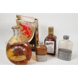 A boxed bottle of Dimple Haig whisky, (losses), together with a bottle of Cointreau, a glass and