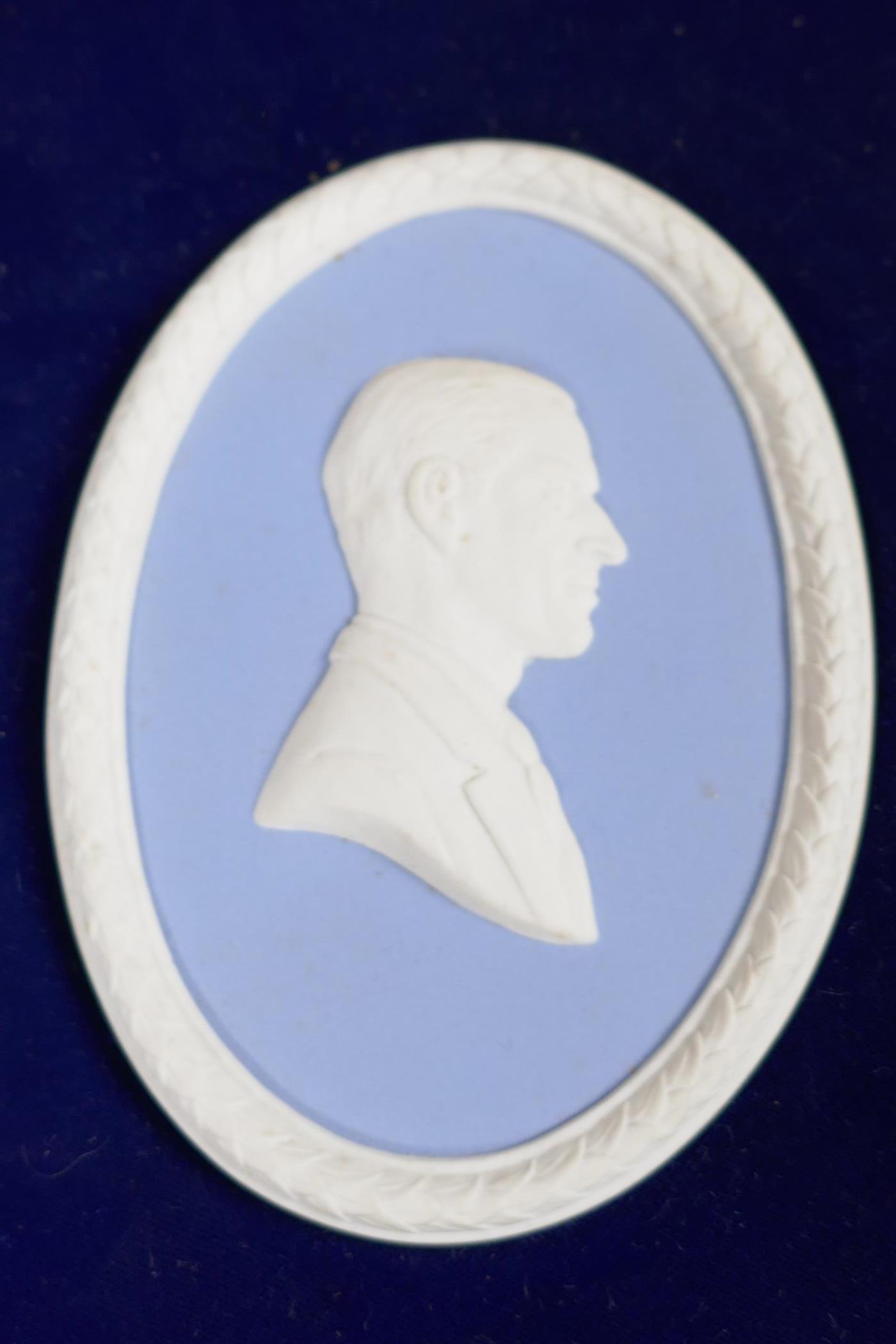 Two boxed limited edition Wedgwood Jasper ware plaques, Prince Philip and Lord Mountbatten, 4½" - Image 4 of 4