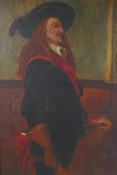 Portrait of a cavalier, C19th oil on canvas, 24" x 16"