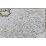 Robert Morden, Map of Hertfordshire, a sympathetically hand coloured engraving, 17" x 20"