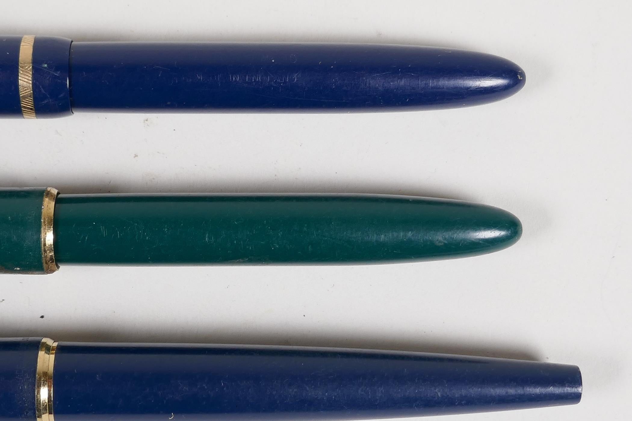 An assortment of Parker fountain pens, including two 'Maxima Duofold', three 'Duofold', two 'lady' - Image 8 of 9