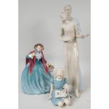 A Royal Doulton figure, 'Lady Charmian' HN1948, together with 'Ance' HN2158, A/F, and 'Bolero' by