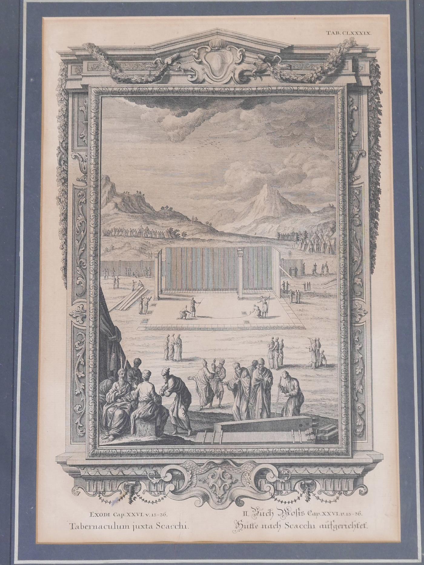 Johan Scheuzer, after Heuman, a set of eight C18th engravings from the Old Testament, 8" x 12" - Image 6 of 9