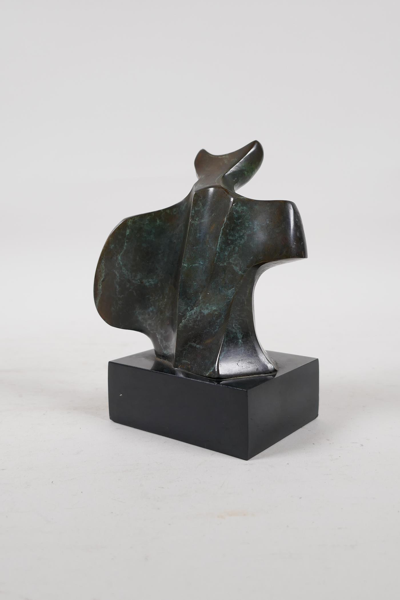 A modernist figural bronze sculpture, 5" high - Image 4 of 5