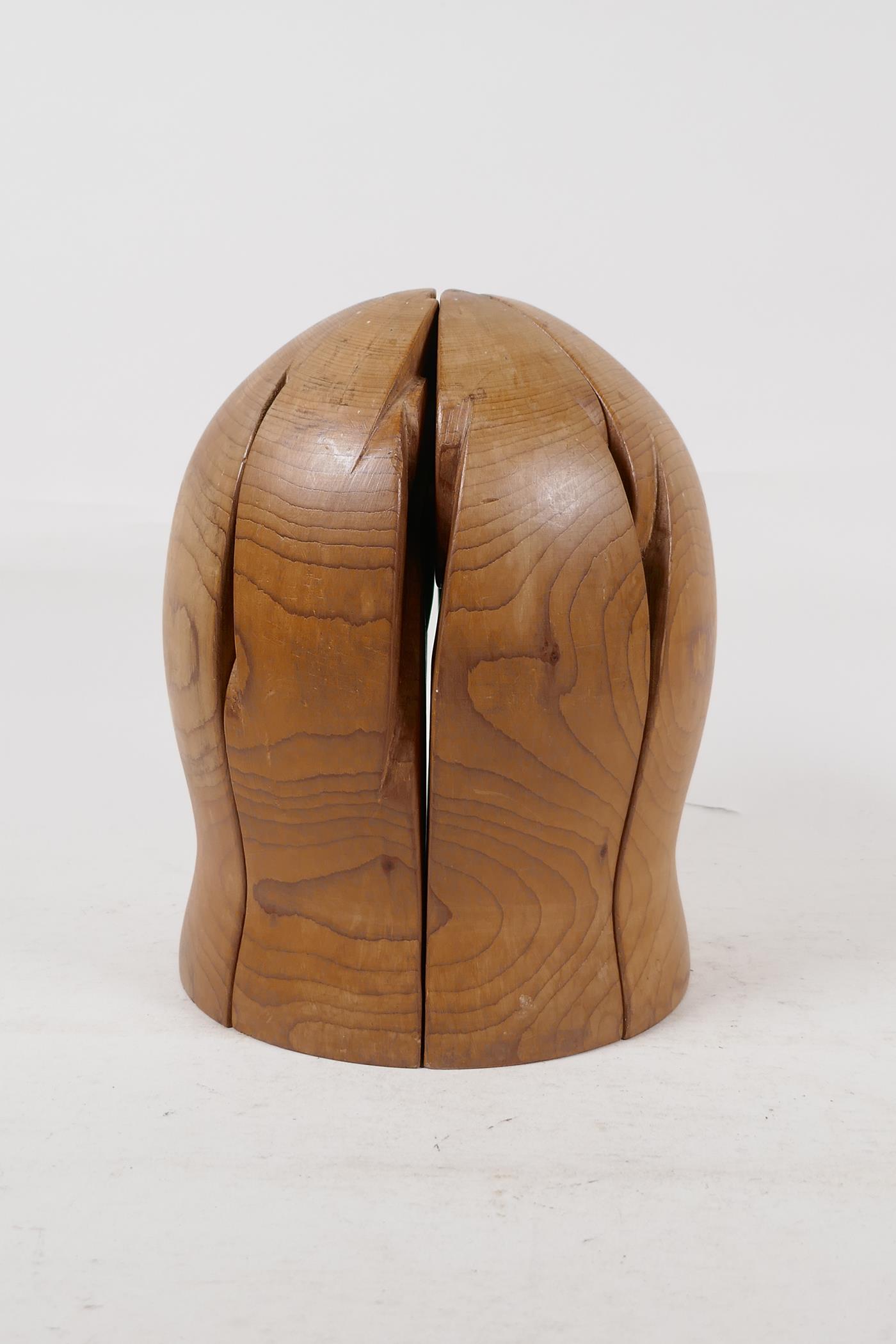 Jerry Newman, Affinity, an eight piece turned and carved wood abstract figurual sculpture, - Image 4 of 6