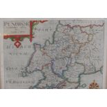 Wilhemus Kip, early C17th map of Pembroke (Pembrok) after surveys by George Owen, later hand