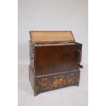 A Meloton hand cranked musical box for restoration, 21" x 21" x 12½"